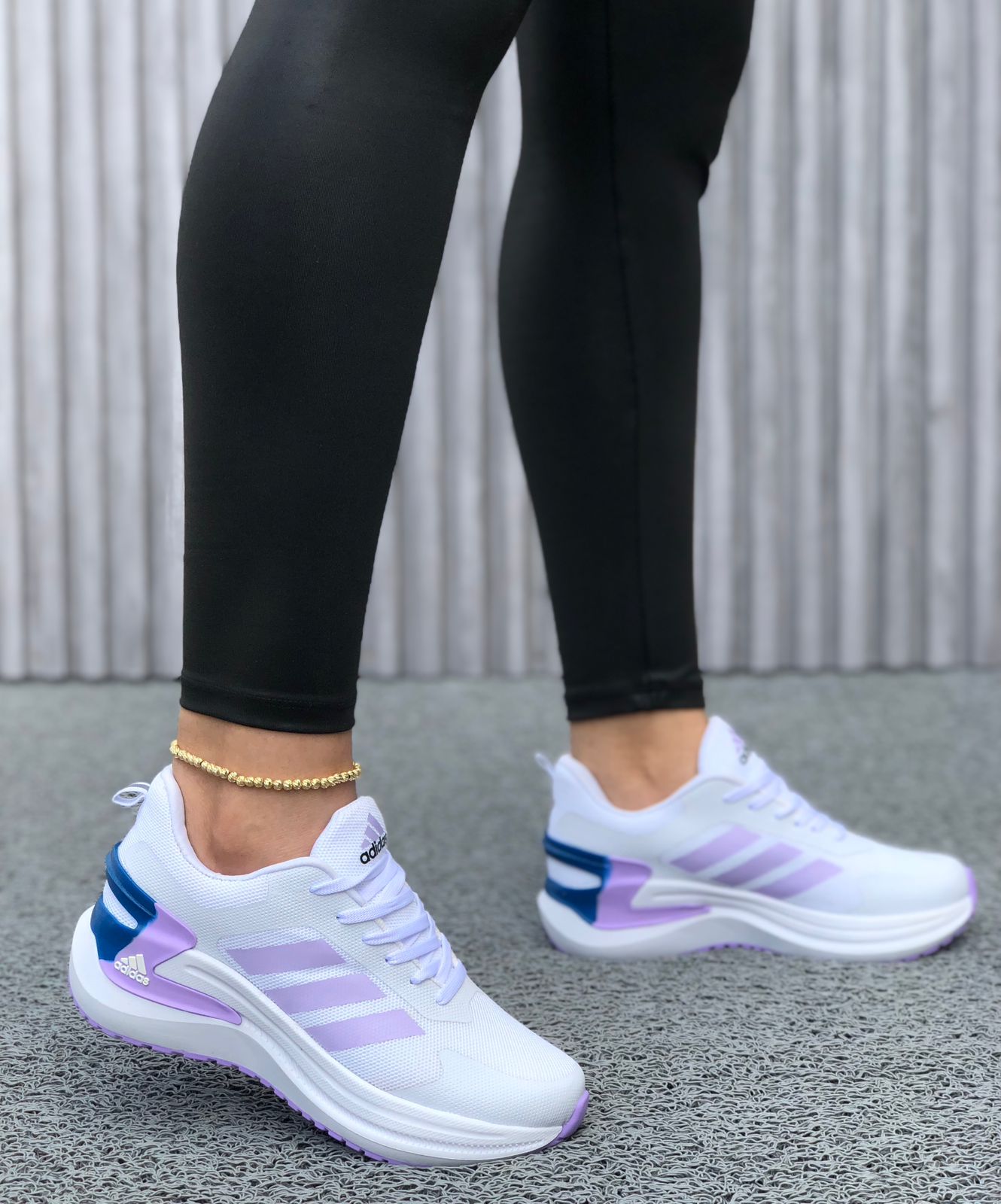 Adidas Para Dama Mk Blanco Violeta